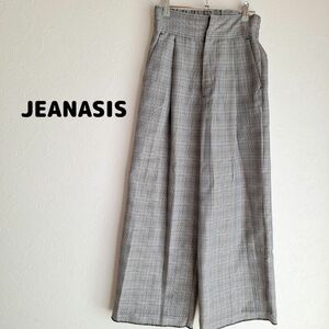 【美品】JEANASIS グレーチェックパンツ ジーナシス 3126