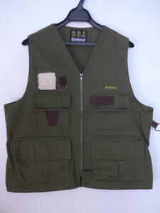 BARBOUR Bab a- fly fishing fishing vest Britain .. purveyor 90 period Vintage superior article Britain made 