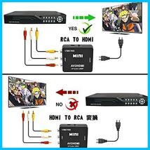 RCA to HDMI変換コンバーター L'QECTED AV to HDMI 変換器 AV2HDMI USBケーブル付き コンポジットをHDMIに変換する 1080/720P切り替え_画像3