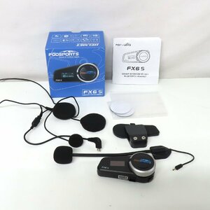 【中古美品】【本体動作確認済み】FODSPORTS FX6S Bluetooth インカム 無線 トランシーバー バイク 二輪 ツーリング オートバイ