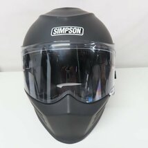SIMPSON シンプソン VENOM ヴェノム フルフェイスヘルメット Lサイズ マットブラック 人気 バイク 二輪 オートバイ ツーリング_画像6
