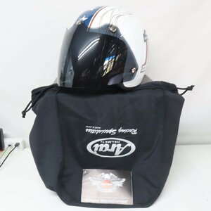 【新品同様】【美品】Arai×Harley Davidson アライ×ハーレーダビッドソン Classic SW ジェットヘルメット XLサイズ コラボ バイク 二輪