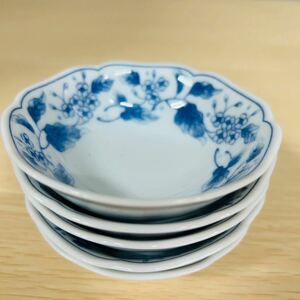 ★ たち吉 小皿 5枚 食器 お店 店 飲食店 居酒屋 和食 陶器 銘あり 直径 9.5cm 高さ3.5cm