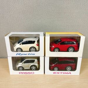 ★【未使用/保管品/非売品】 トヨタ プルバックカー 4点まとめ ミニカー コレクション ラクティス カローラ パッソ エスティマ