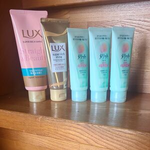 LUXスーパーリッチシャイン トリートメント ２本+メリットヘアミルク 3本