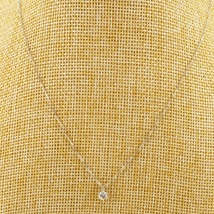 【美品】プラチナ ダイヤモンド0.313ct　H/SI2/GOOD 小豆チェーン ネックレス 鑑定書付_画像2