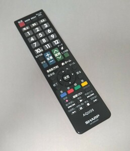 【送料無料】美品/使用感少! シャープ/アクオス(AQUOS) 純正 テレビリモコン 【GB129WJSA】 