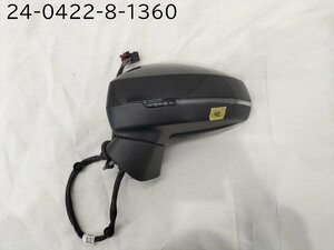 *DBA-8VCXS Audi A3 S line latter term Heisei era 29 year original passenger's seat side left door mirror side mirror 14 pin LY9T Mist black *