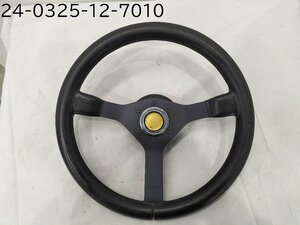 * junk!! JA11V Suzuki Jimny Heisei era 4 year after market MOMO Momo 38Φ steering wheel steering gear Boss attaching black leather *