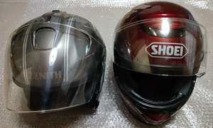 送料無料 2個セット SHOEI QWEST ショウエイ クエスト ヤマハ YJ-17 ゼニス フルフェイスヘルメット ジェット Mサイズ バイク helmet