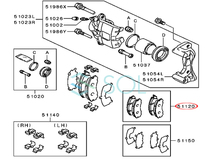 リア ブレーキパッド 左右セット ミツビシ RVR アウトランダー デリカ D5 GA3W GA4W CW5W CW6W CV2W CV4W CV5W 4605A265 4605A487_画像2