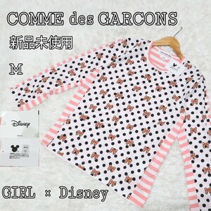[ new goods unused ] Comme des Garcons COMME des GARCONS Disney minnie total pattern long sleeve cut and sewn cotton 100% cotton long T pink long sleeve T shirt 