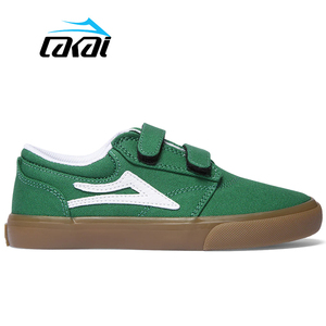  детский скейтборд обувь спортивные туфли ske колодка обувь la kai LAKAI GRIFFIN KIDS GREEN/GUM CANVAS US6 (24.0cm)