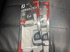 ** super-discount! selling out! foot Joy nano lock Tec Golf glove 25cm 2 sheets * new goods **