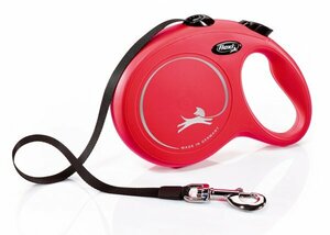 フレキシリード ニュークラシック テープ L ( 8m, 50kg以下, レッド ) 犬用伸縮リード ドイツflexi社製