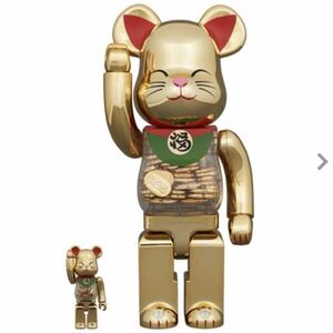 BE@RBRICK 招き猫 小判 開運 金メッキ 100％ & 400％ ベアブリック 新品 未開封 送料込　