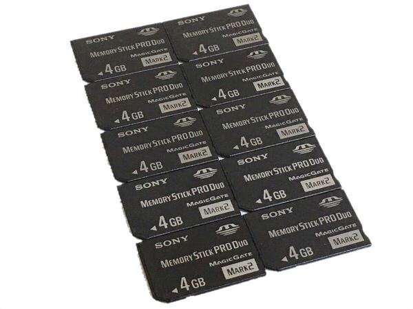 ■動作確認済■ 日本製 SONY メモリースティック PRO DUO 4GB 10枚 メモリーカード デジカメ memory