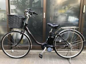 No.3081 electromotive bicycle Panasonic Bb DX 26 -inch Brown present condition sale!