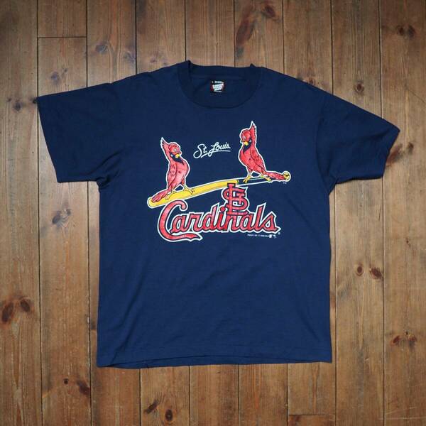 90s Tシャツ Cardinals カージナルス MLB SCREEN STARS スクリーンスターズ シングルステッチ アメリカ製 usa製 ビンテージ ネイビー L