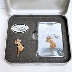 未使用 限定品 1995年製 Windy ウィンディ VARGA GIRL ピンバッジ Pins ZIPPO ジッポー オイルライターの画像1