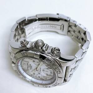 ブライトリング クロノマット44 AB011012/A691 ホワイトシェル 白文字盤 自動巻き クロノグラフ メンズ 腕時計 付属品完備 中古美品の画像8