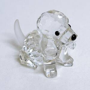  б/у Swarovski crystal стекло собака украшение произведение искусства симпатичный 