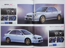 インプレッサ WRX カタログ　WRX STI GD GDB GGB GDA GD9 NB NA セダン ワゴン B型 typeRA spec-C impreza 2002年2月_画像3