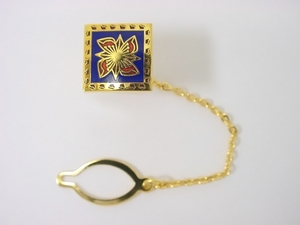  square flower design Gold color tie tack ( tiepin )