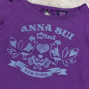 【送料無料】ANNASUI  アナスイミニ Tシャツ トップス 110㎝ ロゴ 紫 女の子 キッズ 子供服の画像4