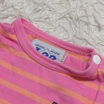 【送料無料】Lee　リー　半袖　Tシャツ　80cm　ボーダー　ピンク　ベビー　子供服_画像3
