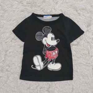 【送料無料】DISNEY　ディズニー　半袖　Tシャツ　100㎝　ミッキー　黒　キッズ　子供服