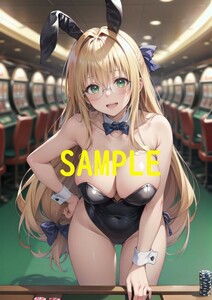 <1 jpy start >[ high resolution ]To LOVE.tia-yuA4 size poster AI/ illustration / same person / anime / beautiful young lady / nude / teacher /. raw / person ./ mama AS-1161