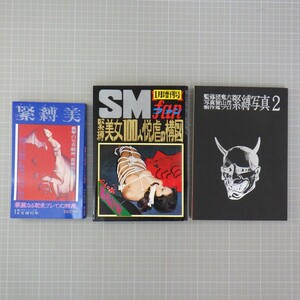 70年代 緊縛カラー本など まとめて3冊セット/SMファン 愛蔵保存版 緊縛美女100人/監修 団鬼六 緊縛写真2 賀山茂/緊縛美 写真劇画/SM　P