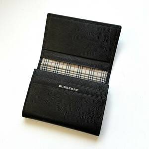 バーバリー　Burberry 名刺入れ　ノバチェック　ブラック　送185