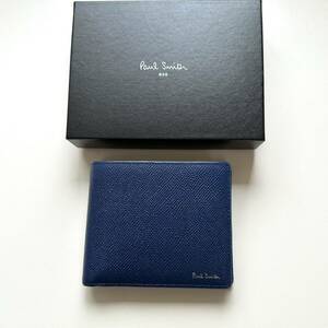 ポールスミス Paul Smith 二つ折り財布 ブルー　PSC414