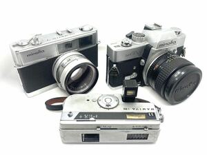 ジャンク【昭和カメラ まとめ売り】MINOLTA SRT101 HI-MATIC7◆MAMIYA 16◆ミノルタ マミヤ◆シャッターOK◆フィルムカメラ ヴィンテージ