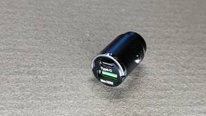  free shipping! unused goods microminiature cigar socket USB charge Android iphone ipad in-vehicle charger Type-C 2 port 6.5A output car charger PD 100W