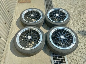 【送料無料】レアマイスター LEHRMEISTER ブルネッロ BRUNELLO 18インチ 7J +38 PCD114.3 グッドイヤー GOODYEAR LS EXE 215/40R18 89W 4本