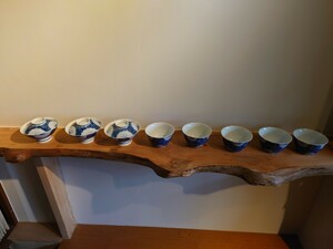 小吉陶園　有田焼　茶碗3つ　小鉢5つセット