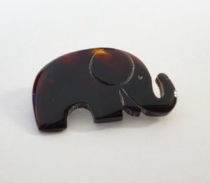 фbook@ tortoise shell elephant brooch ф tortoise shell ..