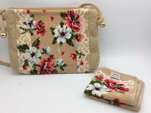 #1832 FEILER/ Feiler цветочный принт ручная сумочка сумка на плечо Brown бежевый женский носовой платок комплект 