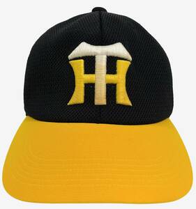 阪神タイガース HANSHIN Tigers 公式 当時物 中央帽子(株) スナップバック メッシュキャップ 56〜58cm ブラック イエロー