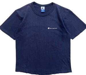 チャンピオン Champion USA製 90s ヴィンテージ 青刺繍タグ ロゴ プリント Tシャツ LARGE(L) ネイビー