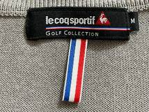 ルコックスポルティフ ゴルフ le coq sportifGOLF ゴルフウェア 春秋モデル ロゴ抜き Vネック セーター M グレー_画像5