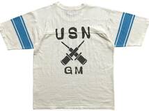 フェローズ Pherrow's GUNNER'S MATE US NAVY/USN GM 両面プリント フットボールTシャツ XL_画像4