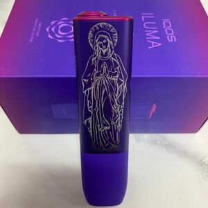 iQOS ILUMA ONE アイコス イルマ ワン 加工 聖母 マリア 聖書 ロザリオ ネオン 限定色 紫 グアダルーペの女神