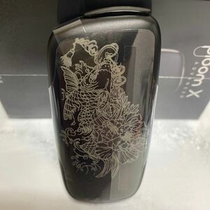 鯉 菊 銭 デザイン プルームエックス Ploom X アドバンスド 本体 ブラック 黒 滝登り 華 古銭 投げ銭 寛永通宝 和柄