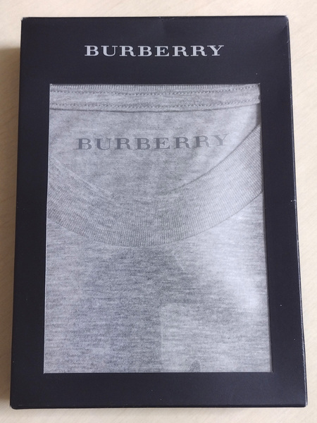 BURBERRY バーバリー 543-0137 コットン天竺ベーシックシャツ カラー：950グレー 綿100% サイズL胸囲96-104