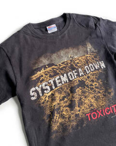 2001 ■ SYSTEM OF A DOWN TOXICITY バンド Tシャツ ■ システムオブアダウン ロック メタル ビンテージ 90's 90s Y2K usa アメリカ