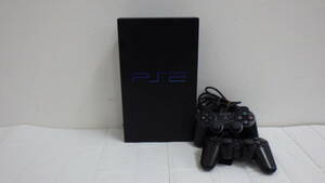 #13348D PS2 本体 動作確認済み コントローラー 2個付き プレイステーション2 SCPH-30000 レトロゲーム機 現状品